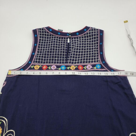 Maeve Dress Womens 6 Floral Embroidered Boho Sleeveless Lined Anthropologie - Picture 10 of 11